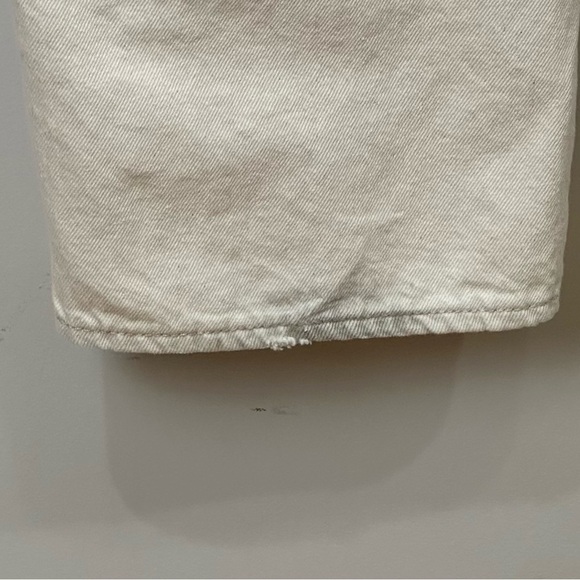 BDG High Rise Baggy Jeans Cream Distressed Wide Leg High Rise Waist - Picture 6 of 9